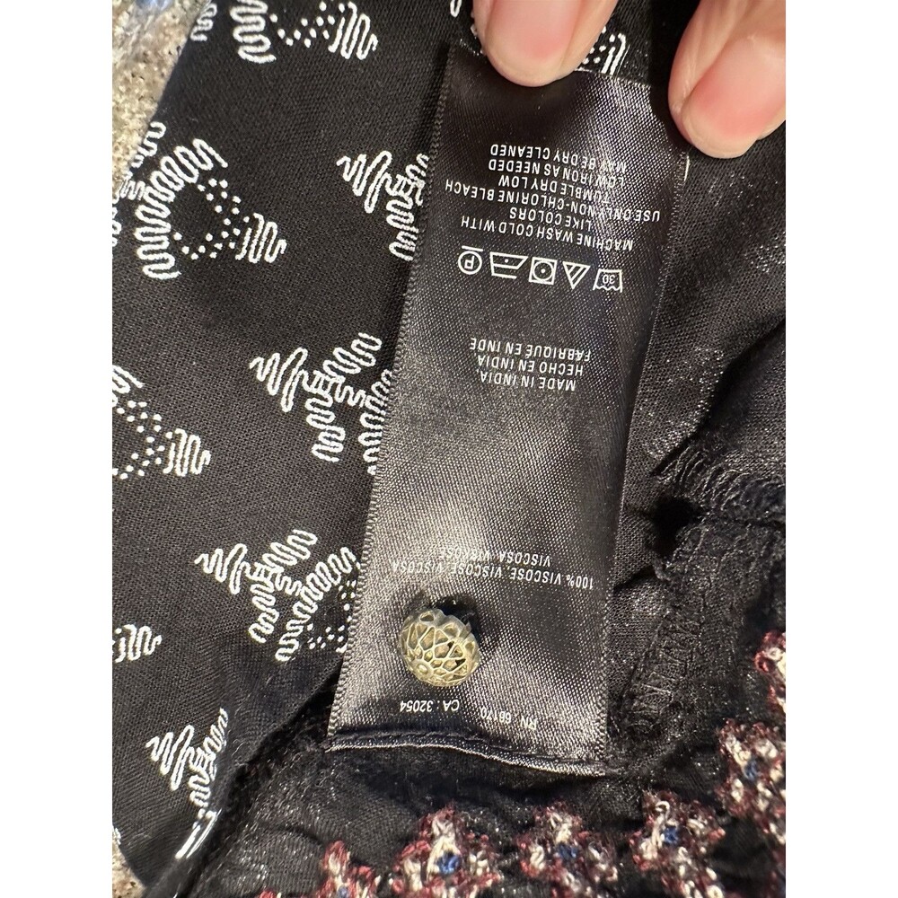 Anthropologie Vanessa Virginia Kaleidoscope Embroidered Tunic Dress Blue L butto - Picture 16 of 16